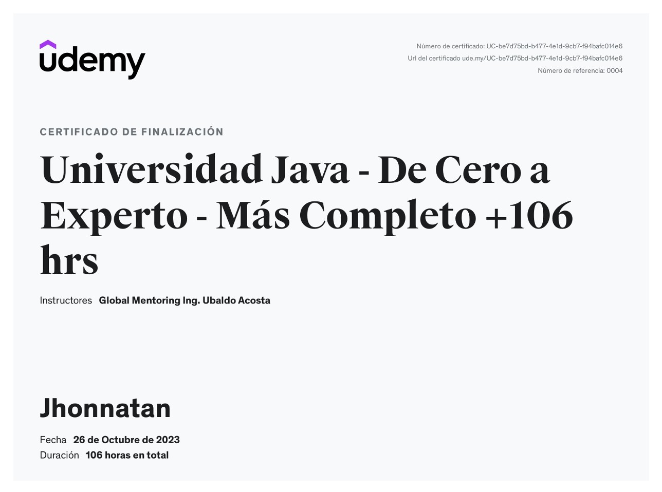Certificación Java